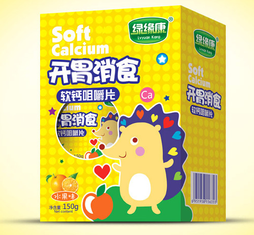 綠緣康開(kāi)胃消食軟鈣咀嚼片