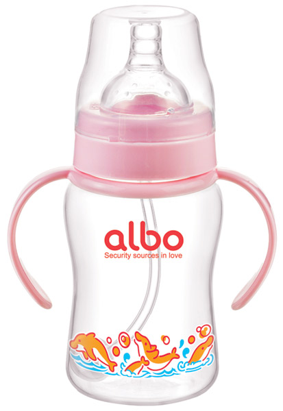 愛樂寶200mlPP自動奶瓶粉紅