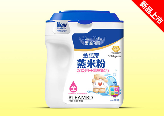 金諾貝嬰金胚芽蒸米粉桶裝-雙岐因子葛根