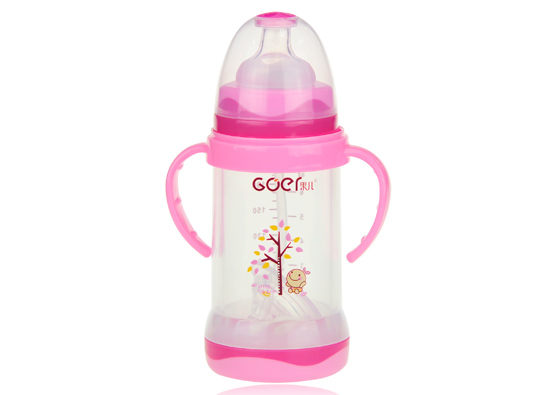 果兒210ML防暴防摔玻璃奶瓶粉色