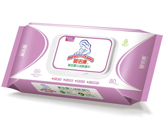 嬰諾康新生嬰兒潔膚濕巾80片