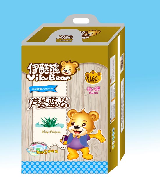 伊酷熊蘆薈藍(lán)芯紙尿褲XL