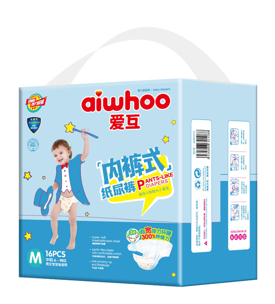 愛(ài)互內(nèi)褲式紙尿褲M16片