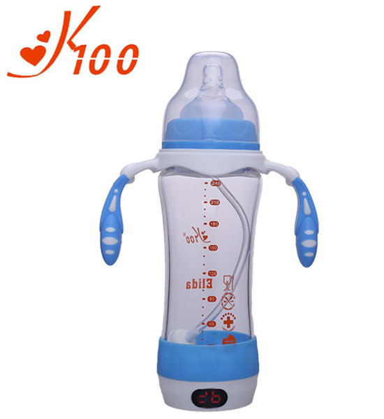 K100智能測溫雙手柄奶瓶藍(lán)色