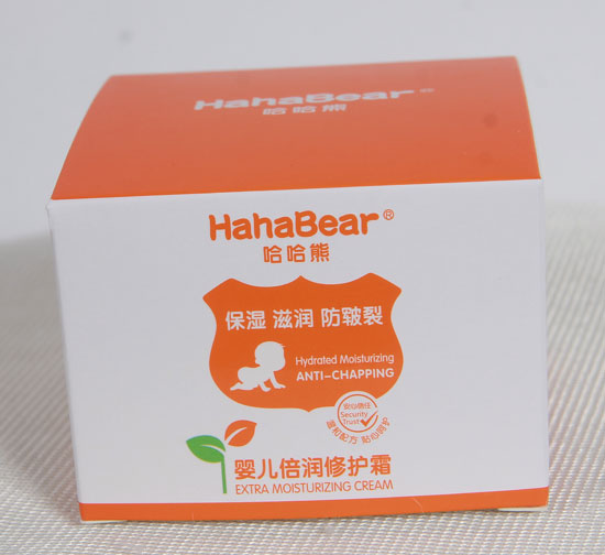 哈哈熊嬰兒倍潤修護(hù)霜外盒