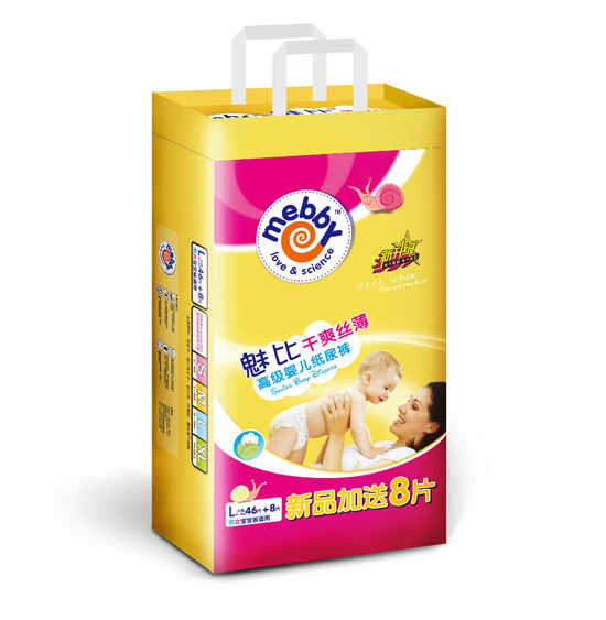 mebby魅比干爽絲薄紙尿褲大包裝L54片
