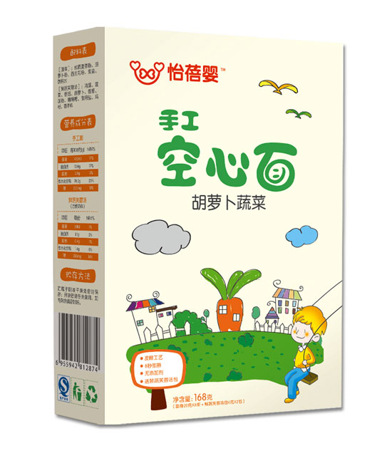 怡蓓嬰胡蘿卜蔬菜手工空心面