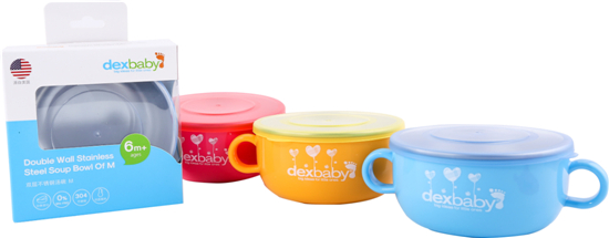 Dexbaby 雙層不銹鋼湯碗M