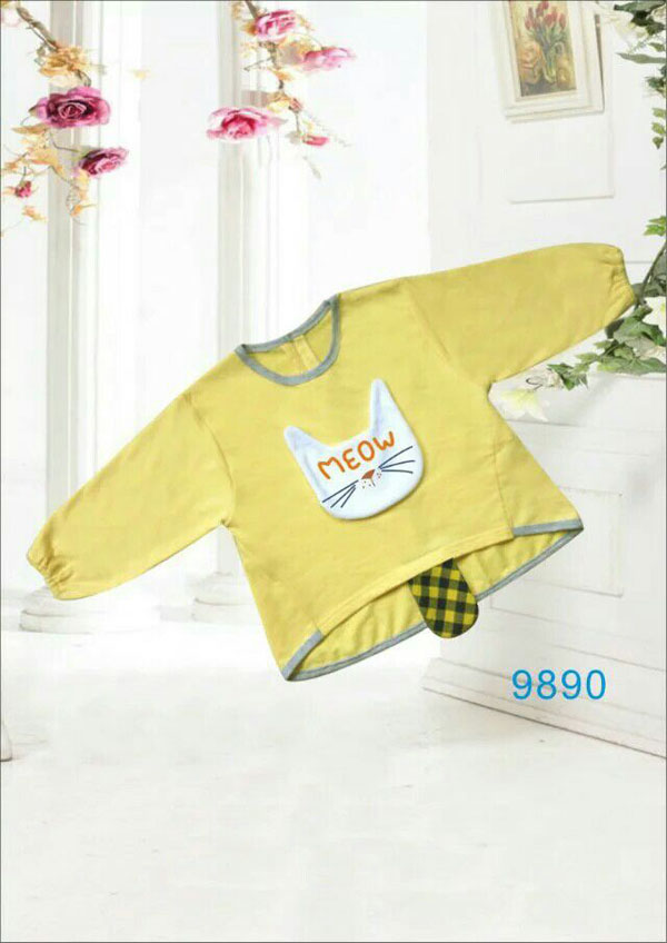 快樂(lè)小天天衛(wèi)衣 黃色 小貓咪圖案