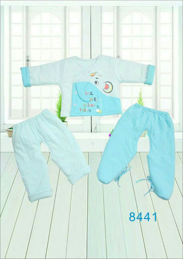 快樂小天天保暖棉衣套裝 藍色