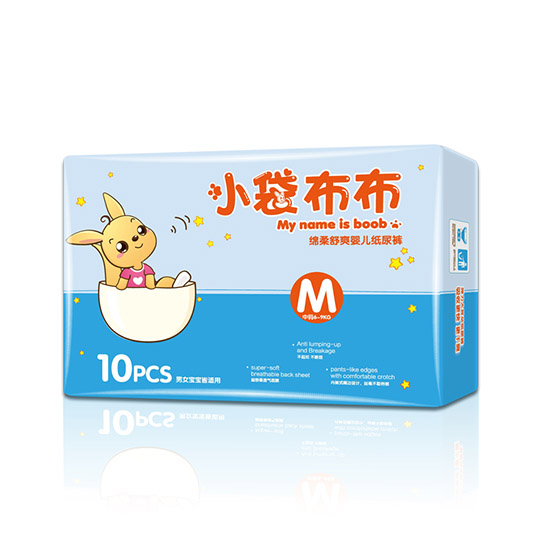 小袋布布綿柔舒爽嬰兒紙尿褲M(mǎn)10片