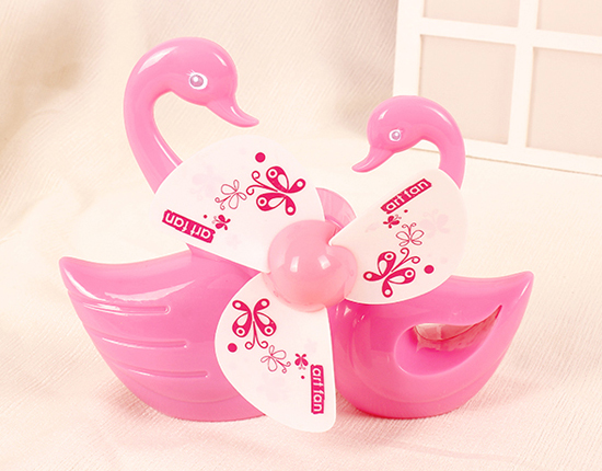 柯麗雅充電天鵝小風(fēng)扇粉色