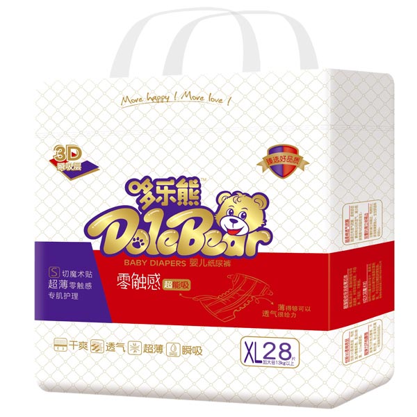 哆樂熊零觸感紙尿褲XL28