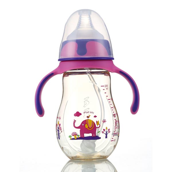 優(yōu)嘻噯PPSU有柄仿生自動(dòng)奶瓶280ml紫色