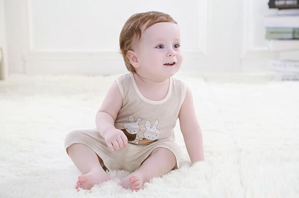 蓓琪兔嬰兒內(nèi)衣2015春夏新款間條背心哈衣0