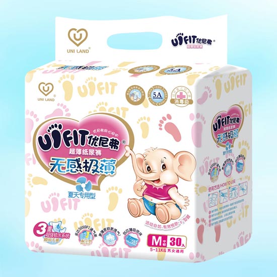 優(yōu)尼弗無感極薄嬰兒紙尿褲M碼30入