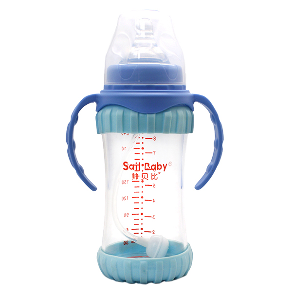 帥貝比奶瓶270ML感溫-藍(lán)