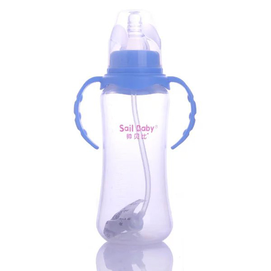 帥貝比300ML葫蘆帶手柄PP奶瓶