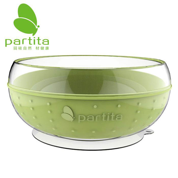 partita兒童吸盤碗綠色