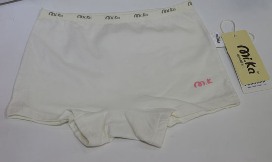 啤啤小魚銀離子女童抗菌內褲白色