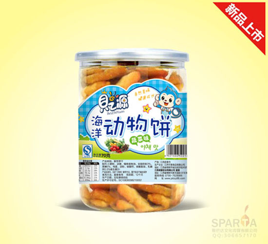 貝之源動(dòng)物餅干蔬菜味