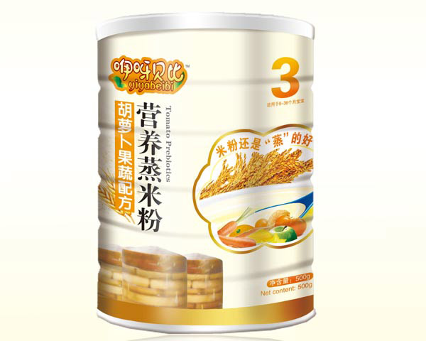 咿呀貝比胡蘿卜果蔬配方蒸米粉3段