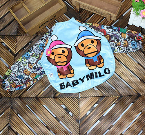 寶寶罩衣食飯衣畫畫衣圍兜猴子