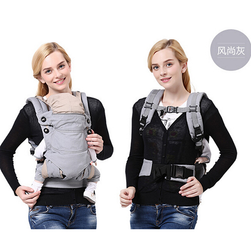 抱抱龍嬰兒背巾背帶時(shí)尚灰