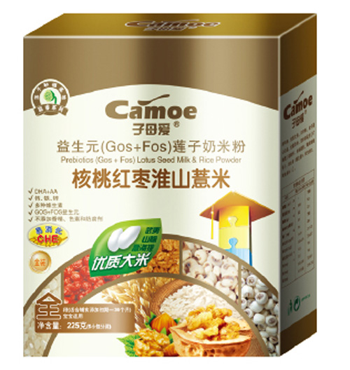 子母愛(ài)嬰幼核桃紅棗淮山薏米奶米粉盒裝