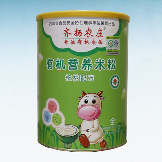 齊揚農莊有機營養(yǎng)米粉(核桃配方)聽裝