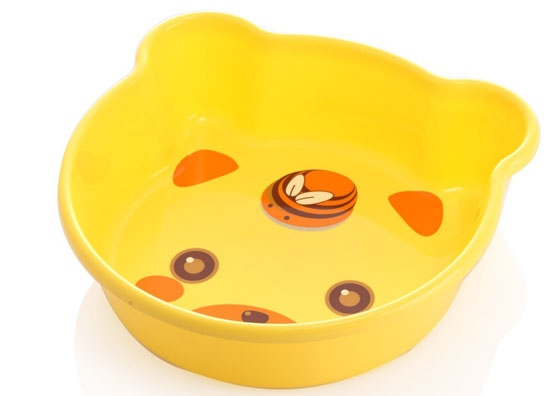 卡通盆可愛動(dòng)物笑臉盆塑料小號(hào)洗臉盆子