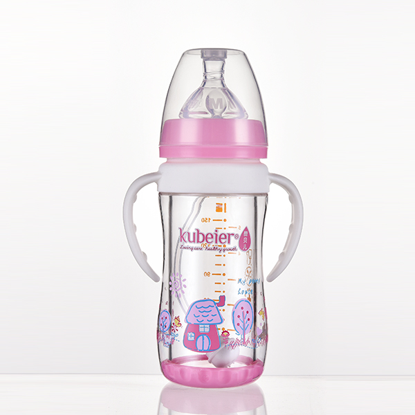 酷貝兒安高硼硅玻璃有耳自動奶瓶(180ml)(帶PC保護套)