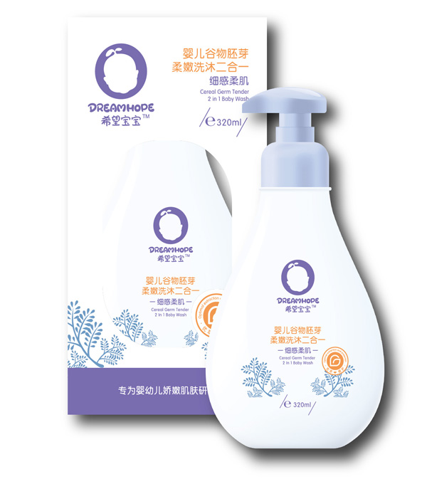 希望寶寶寶寶谷物胚芽柔嫩洗護(hù)二合一