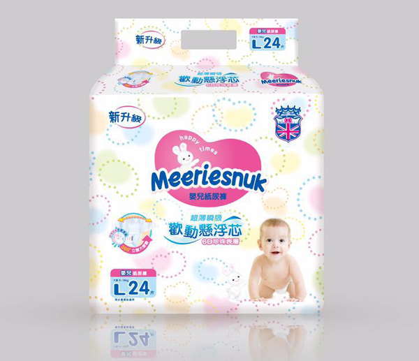 Merriesnuk歡動懸浮芯紙尿褲小包L碼24片