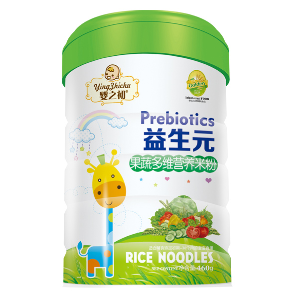 嬰之初益生元果蔬多維營養(yǎng)米粉罐裝