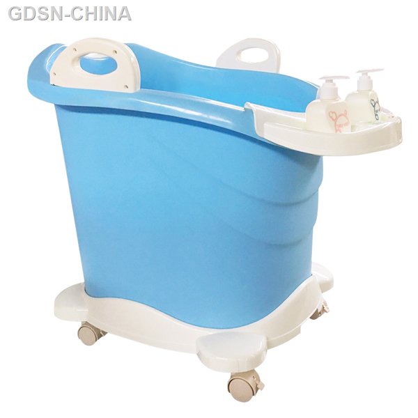 青蛙嘟迪立式滑輪浴桶藍色