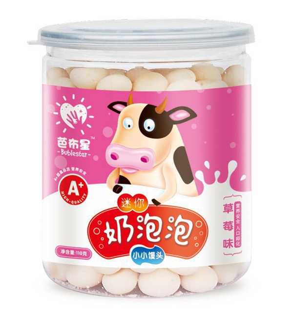 芭布星迷你奶泡泡小小饅頭-草莓味