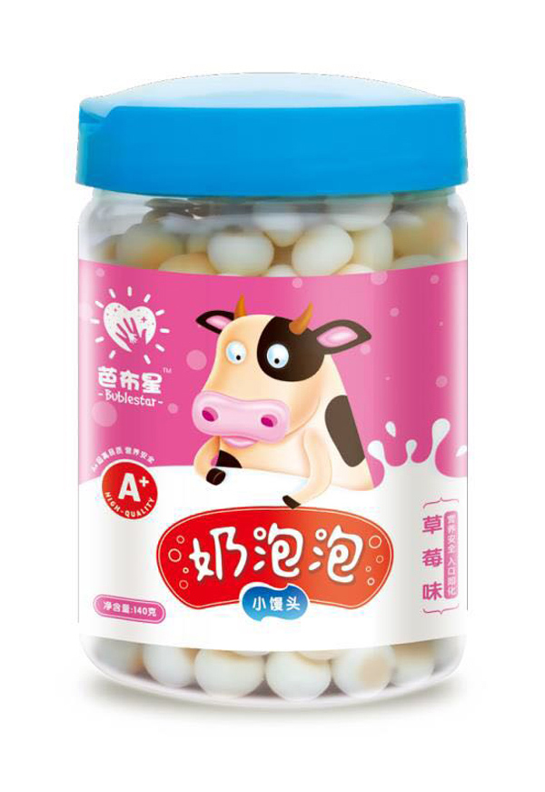 芭布星奶泡泡小饅頭-草莓味