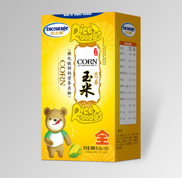 貝之翼強化鐵鋅鈣玉米營養(yǎng)米粉盒裝