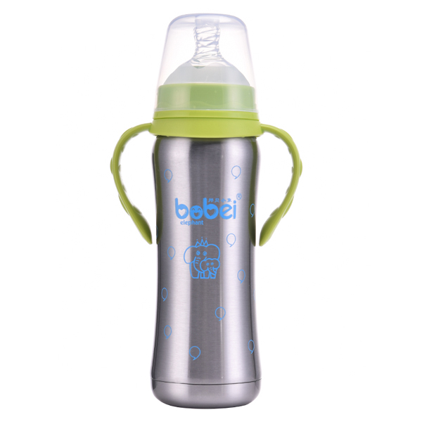邦貝小象不銹鋼奶瓶綠色
