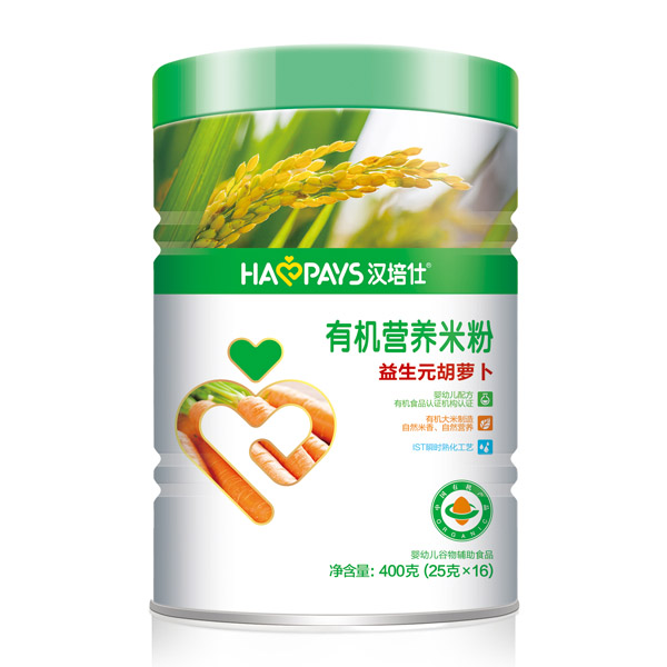 漢培仕益生元胡蘿卜有機(jī)米粉聽裝