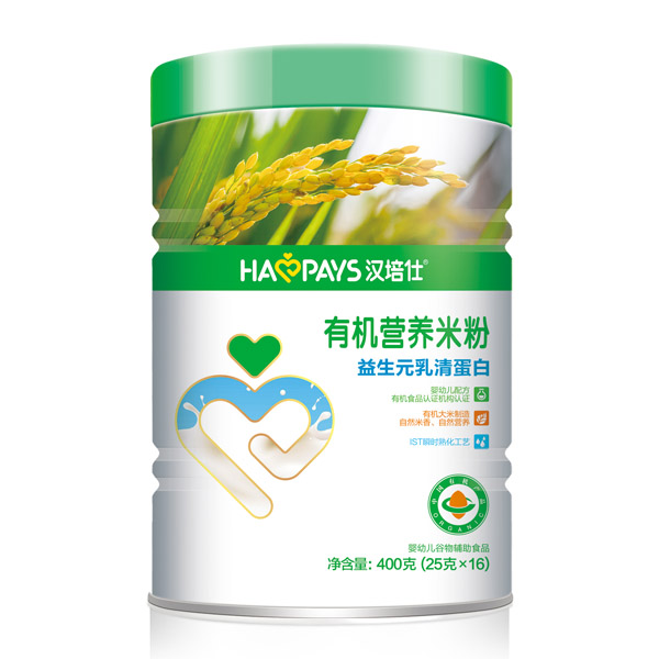 漢培仕益生元乳清蛋白有機(jī)米粉聽裝