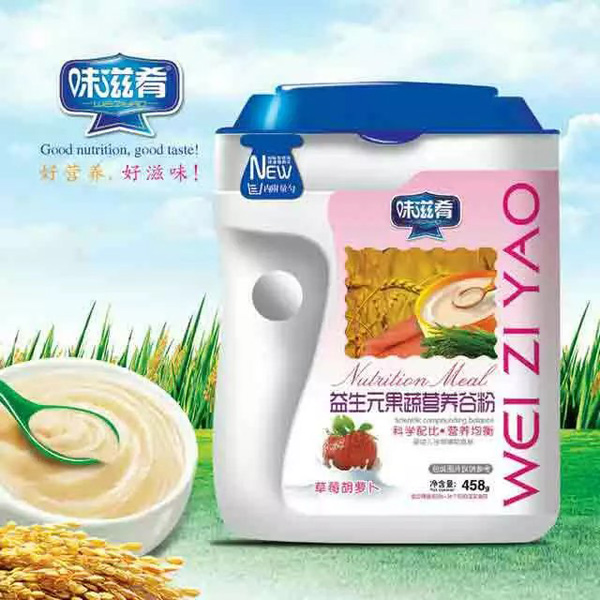 味滋肴益生元果蔬營(yíng)養(yǎng)谷粉-草莓胡蘿卜 聽(tīng)裝