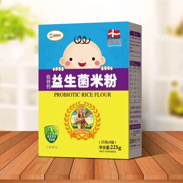 智慧熊鐵鋅鈣益生菌米粉 盒裝