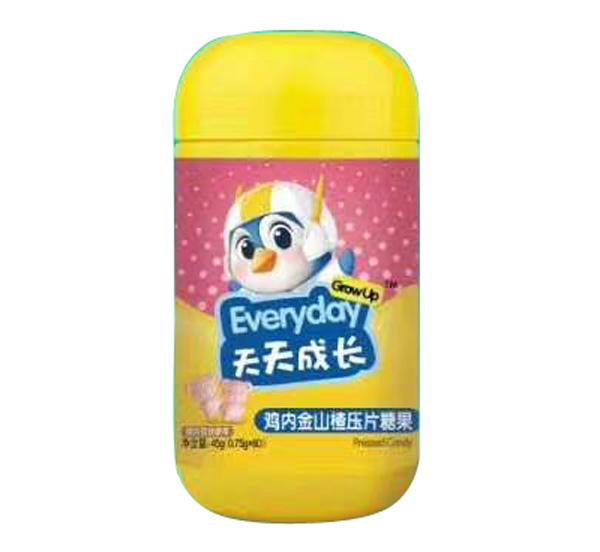 綠健園天天成長(zhǎng) 雞內(nèi)金山楂壓片糖果