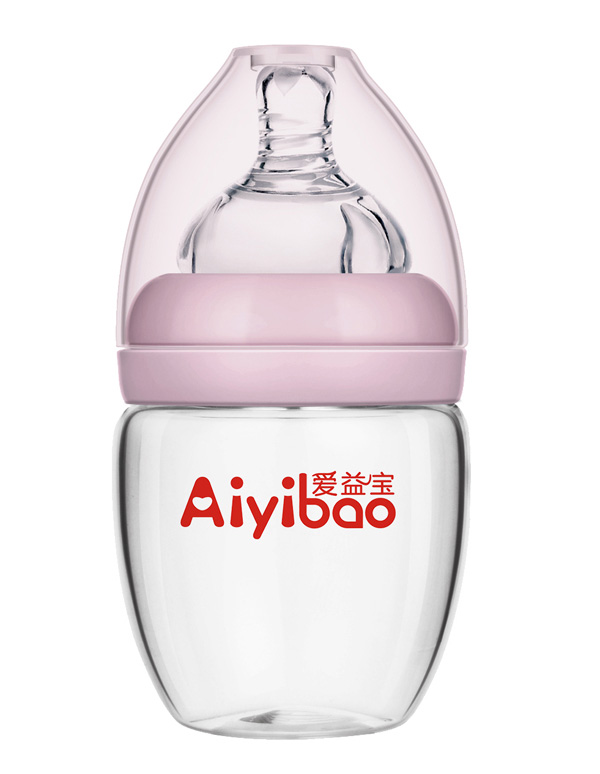 愛(ài)益寶玻璃奶瓶 粉色