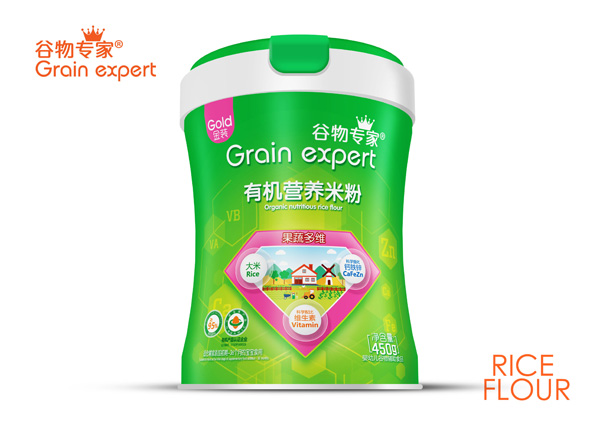 谷物專家有機營養(yǎng)米粉-果蔬多維罐裝