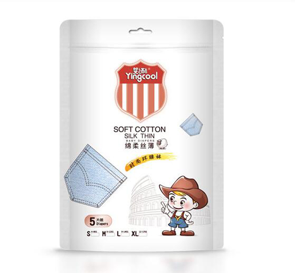 嬰之酷綿柔絲薄時尚環(huán)腰褲 5片裝