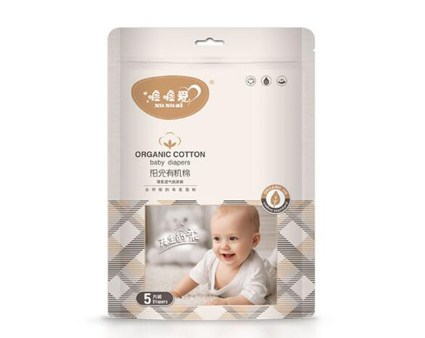 噓噓愛陽光有機棉薄柔透氣紙尿褲 5片裝