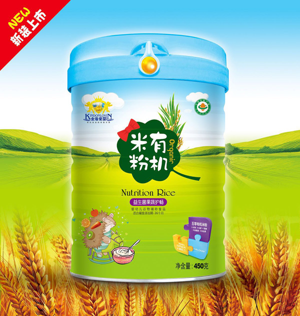 金盾愛嬰有機(jī)米粉益生菌果蔬護(hù)暢